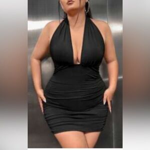 Black Halter Neck Dress